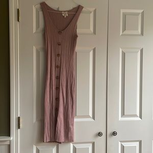 MIDI tank dress with buttons